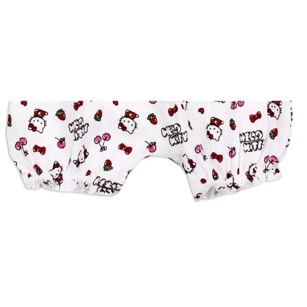 Hello Kitty Baby Girl Romper Headband Set | Size 3-6M  | White Pink Red Black - Picture 4 of 4